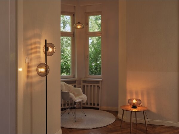 Osram - Stolová lampa DECOR SMOKE 1xE27/12W/230V čierna/dymovošedá