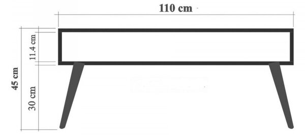 Hanah Home Konferenčný stolík Viva 110 cm hnedý