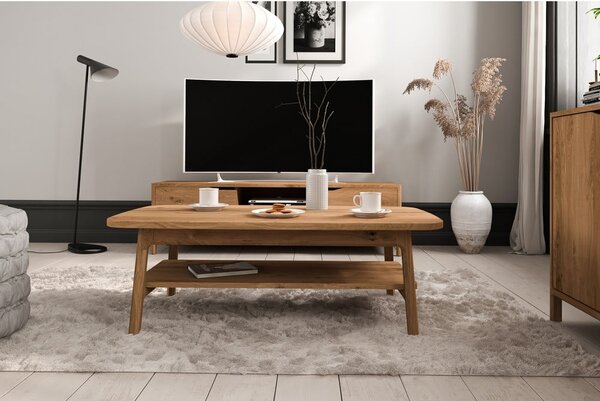 Konferenčný stolík z dubového dreva v prírodnej farbe 60x100 cm Twig – The Beds