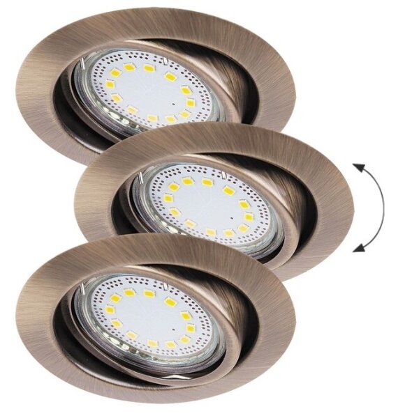 Rabalux 1051 - SADA 3xLED Podhľadové svietidlo LITE 3xGU10-LED/3W/230V