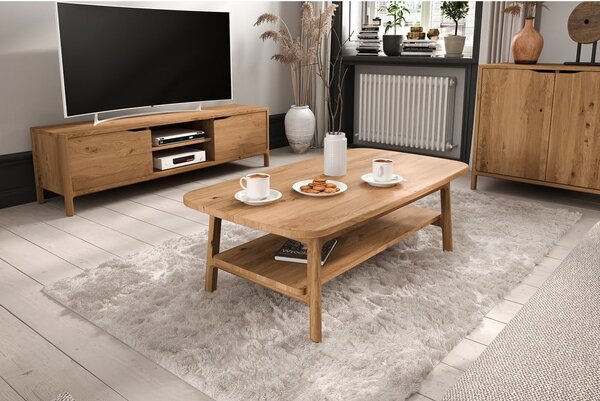 Konferenčný stolík z dubového dreva v prírodnej farbe 60x100 cm Twig – The Beds