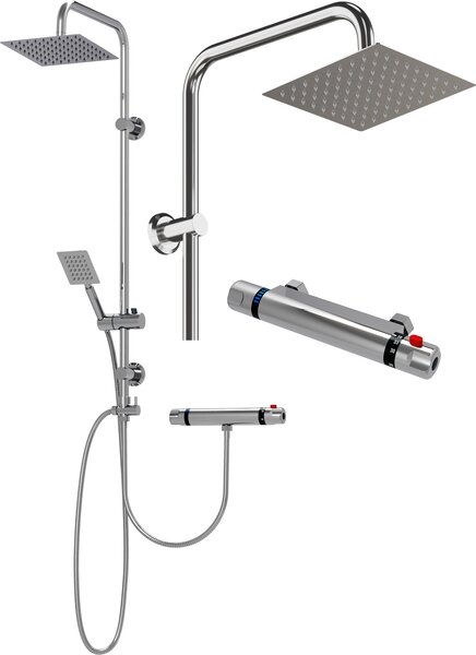 Granitan | Detti sprchový set - 95 cm - Chróm - Termostatická batéria - Elegantný dizajn - Vysoká kvalita