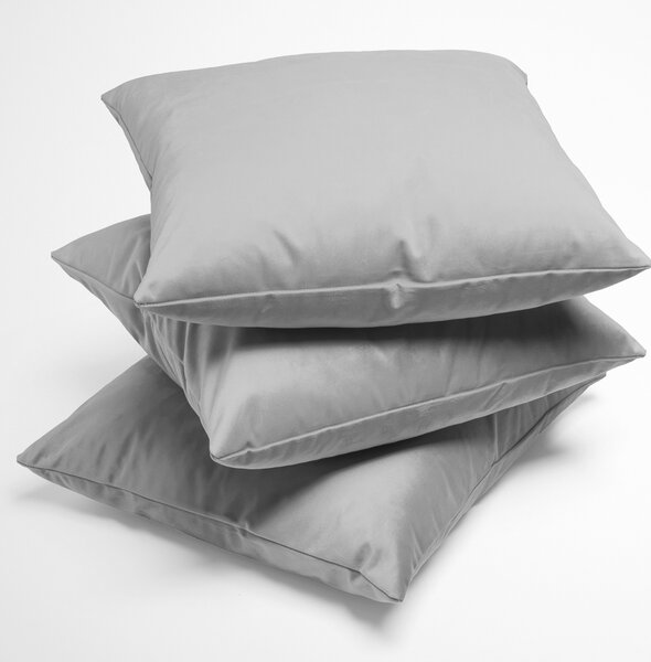 Biante Zamatová obliečka na vankúš Velvet Prémium SVP-027 Svetlo sivá 30 x 50 cm