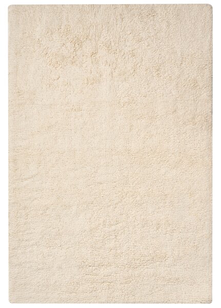 Kúpeľňová predložka krémová biela bavlnená obdĺžnikový tvar 60 x 90 cm mäkký koberec do kúpeľne moderný dizajn