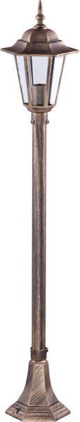 Zlatá stojaca záhradná lampa Kaja STANDARD K-6009B BLACK/GOLD