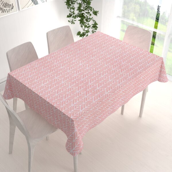Biante Bavlnený obdĺžnikový obrus Sandra SA-211 Listy na staroružovom 50x100 cm