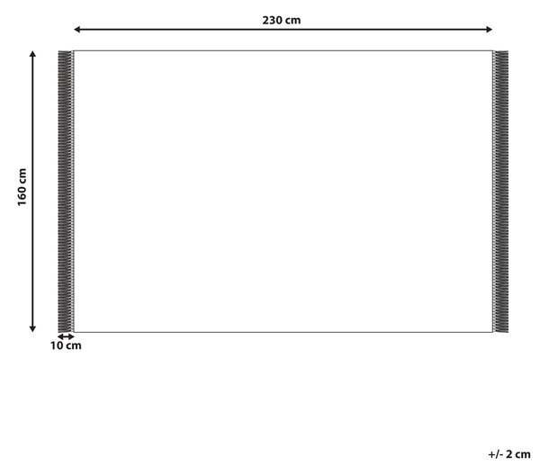 Koberec béžový bavlnený 160 x 230 cm farebný geometrický vzor všívaný obdĺžnikový obývacia izba