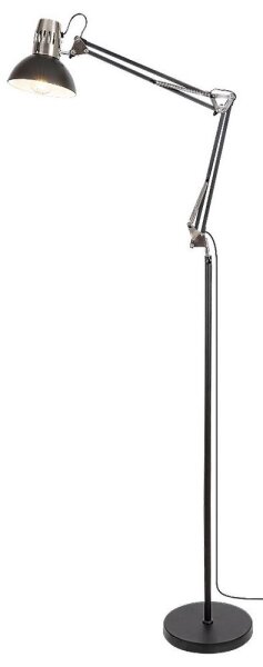 Rabalux 2196 - Stojacia lampa ARISTEO 1xE27/40W/230V čierna/lesklý chróm