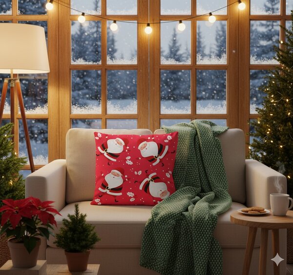 Faro Vianočný obliečka na vankúš Holly Jolly 002 45x45 cm červený