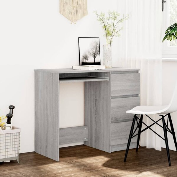 Maison Exclusive - písací stôl šedý Sonoma 90x45x76 cm drevený materiál