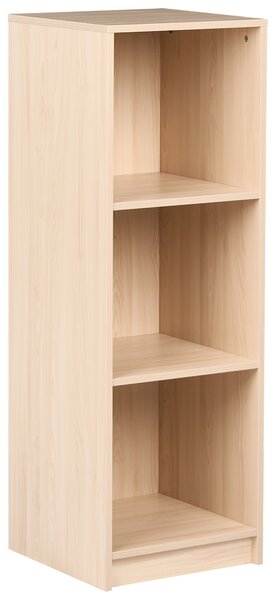 Knižnica s 3 policami svetlohnedá drevotriesková doska 40 x 40 cm minimalistický štýl matná povrchová úprava regál na knihy