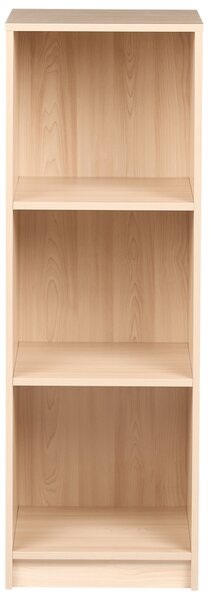 Knižnica s 3 policami svetlohnedá drevotriesková doska 40 x 40 cm minimalistický štýl matná povrchová úprava regál na knihy