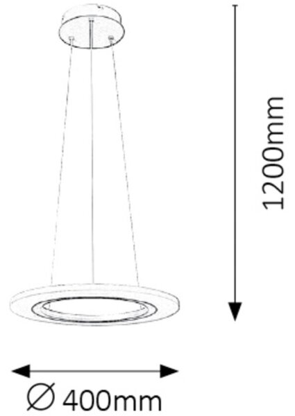 Rabalux 2428 - LED Luster ADRIENNE LED/20W/230V strieborná