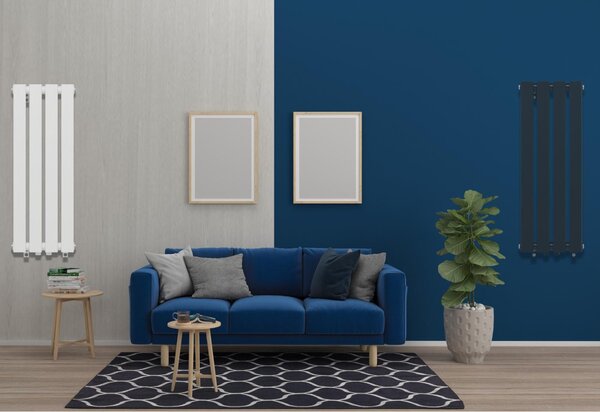 Granitan | Vertikálny radiátor FERO - 800x296 mm - čierny - moderný dizajn - vysoká účinnosť