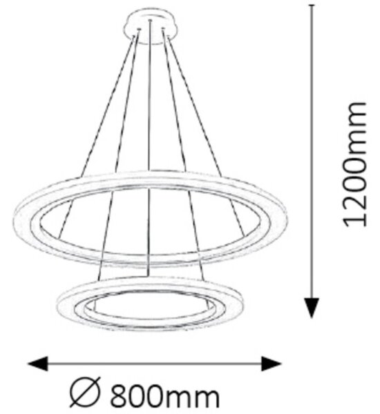 Rabalux 2429 - LED Luster ADRIENNE LED/62W/230V strieborná