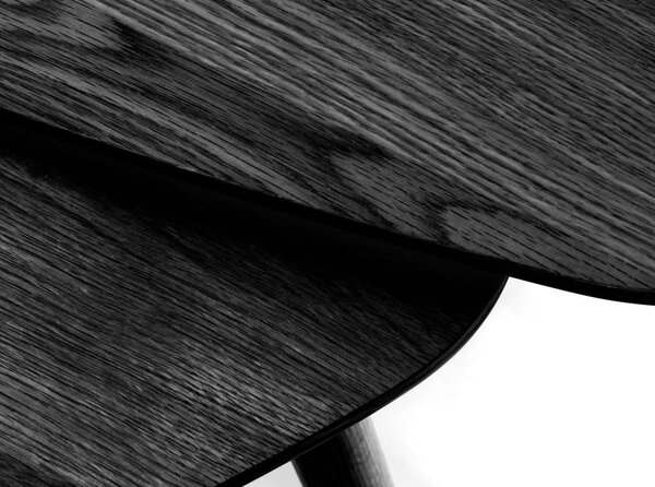 Čierne konferenčné stolíky v súprave 2 ks 70x100 cm Adda – Unique Furniture