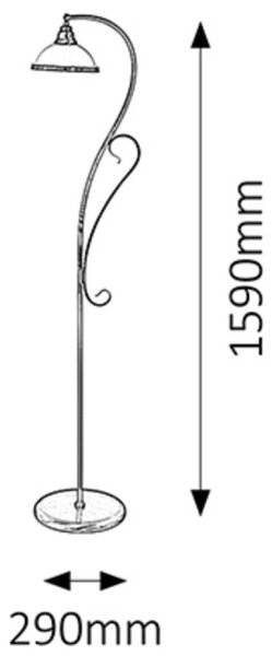 Rabalux 2758 - Stojaca lampa ELISETT 1xE27/60W/230V