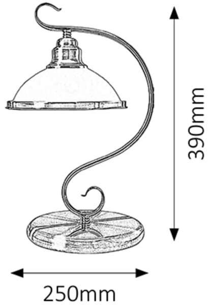 Rabalux 2752 - Stolná lampa ELISETT 1xE27/60W/230V