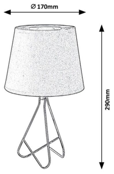 Rabalux - Stolná lampa 1xE14/40W/230V čierna/zlatá
