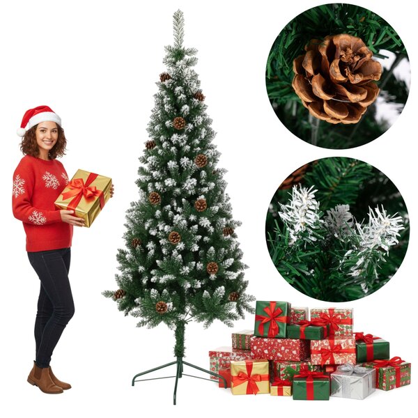 TZB Vianočný stromček so šiškami NATALE 220 cm zelený