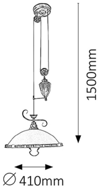 Rabalux 2756 - Luster ELISETT 1xE27/60W/230V