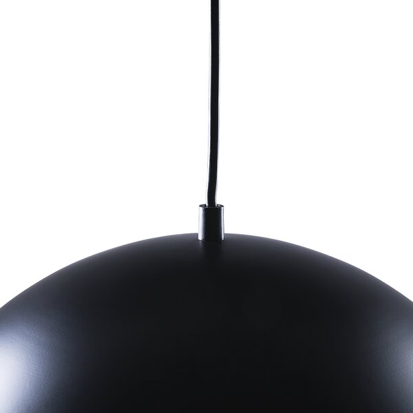 Závesná lampa čierna medená oceľ geometrický okrúhly tvar tienidlo na 1 žiarovku moderný štýl obývačka jedáleň