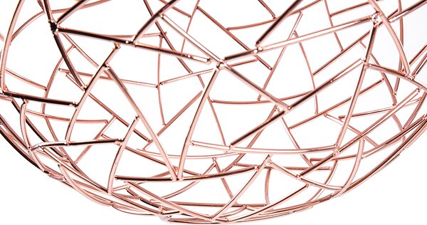 Závesná lampa čierna medená oceľ geometrický okrúhly tvar tienidlo na 1 žiarovku moderný štýl obývačka jedáleň