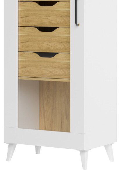 Szynaka Vitrína Barris 10 60 cm orech americký/biela