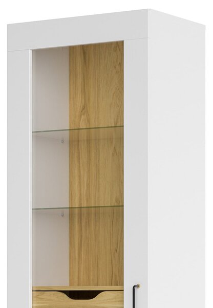 Szynaka Vitrína Barris 10 60 cm orech americký/biela