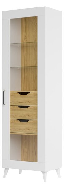 Szynaka Vitrína Barris 10 60 cm orech americký/biela