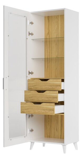 Szynaka Vitrína Barris 10 60 cm orech americký/biela
