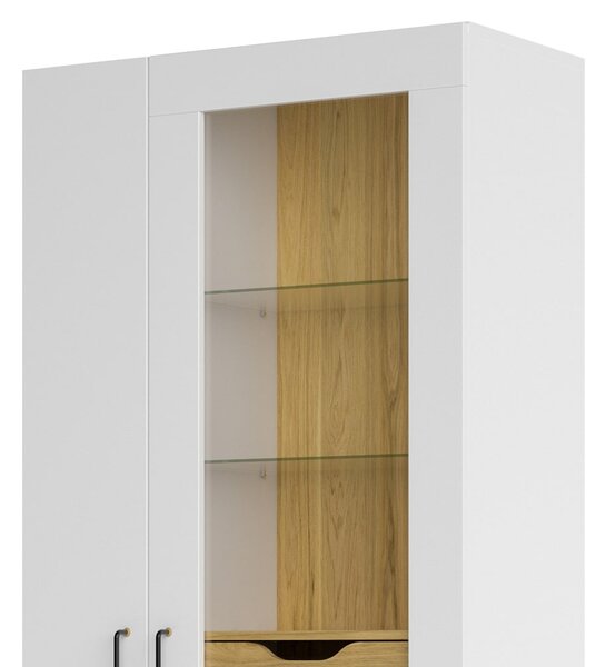 Szynaka Vitrína Barris 12 86 cm orech americký/biela