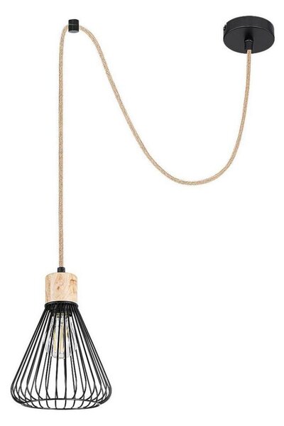 Rabalux 3148 - Luster na lanku FARFALLE 1xE27/40W/230V čierna/buk