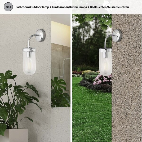 Rabalux 3309 - Kúpeľňové nástenné svietidlo YAGO 1xE27/60W/230V chróm