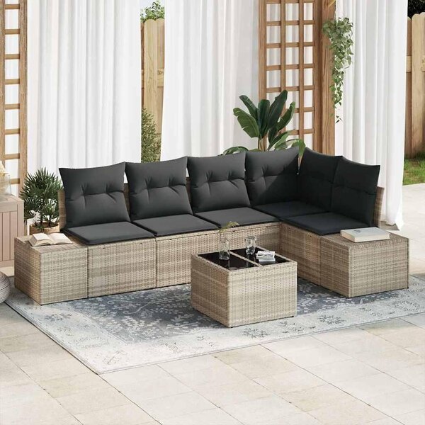 Maison Exclusive - Záhradný nábytok s úloným priestorom Svetloedý Poly-rattan