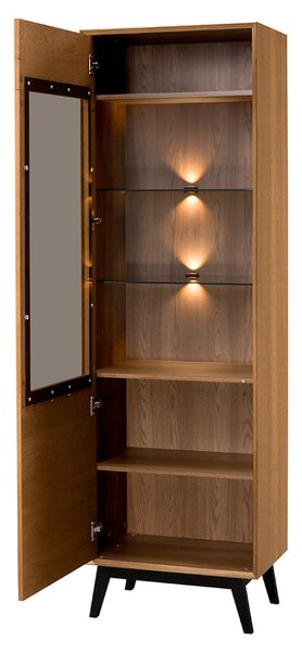Szynaka Vitrína Lazure 10 s osvetlením 60 cm dub Rustikal karamelový