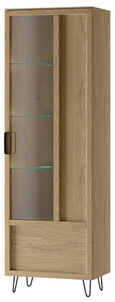 Szynaka Vitrína Limbo 11 65 cm z masívu s LED osvetlením dub Artisan
