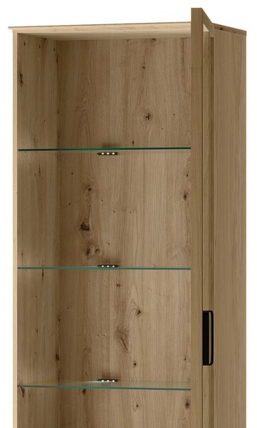 Szynaka Vitrína Limbo 11 65 cm z masívu s LED osvetlením dub Artisan