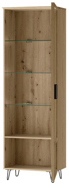 Szynaka Vitrína Limbo 11 65 cm z masívu s LED osvetlením dub Artisan