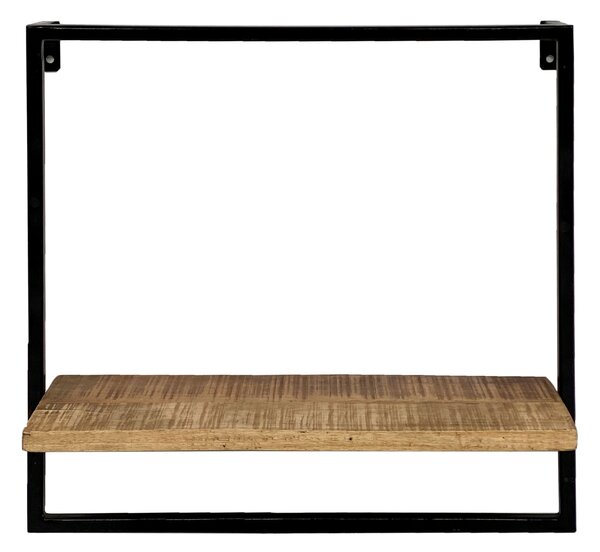 Závesná polika Nástenná polika Regál na knihy Regál na knihy 50x50x25 cm ierny