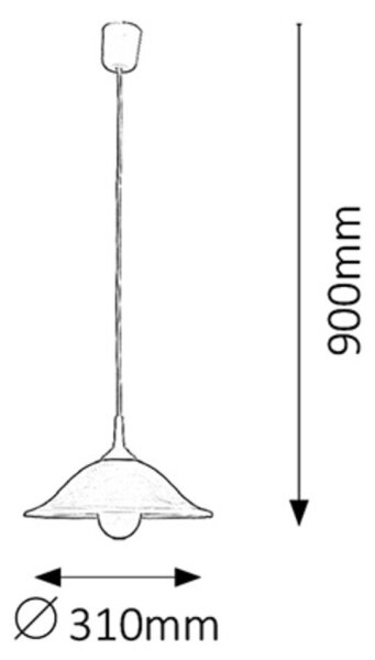 Rabalux 3905 - Luster ALABASTRO 1xE27/60W/230V alabastrové sklo