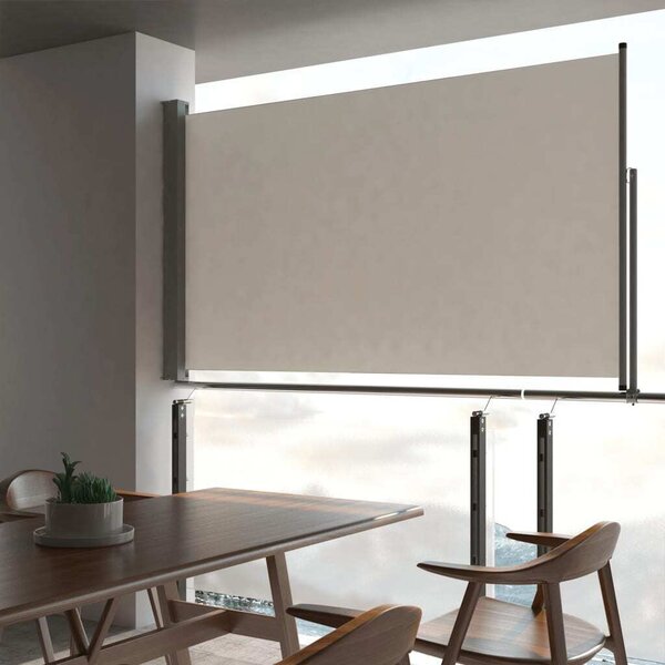 Maison Exclusive - Rozťahovateľná bočná markíza 140x300 cm krémová