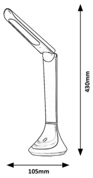 Rabalux - LED Stolná lampa LED/5W/230V čierna