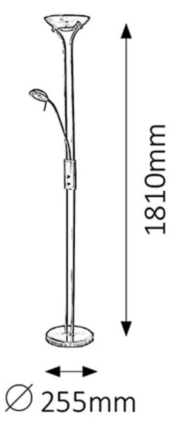 Rabalux 4075 - Stmievateľná stojacia lampa BETA 1xR7s/230W + 1xG9/40W