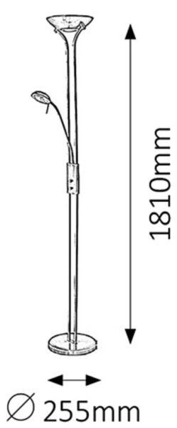 Rabalux 4076 - Stojaca lampa BETA 1xR7s/230W + 1xG9/40W