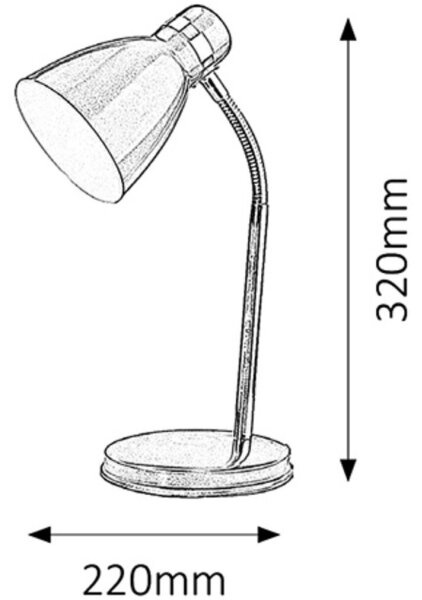 Rabalux 4205 - Stolná lampa PATRIC 1xE14/40W/230V