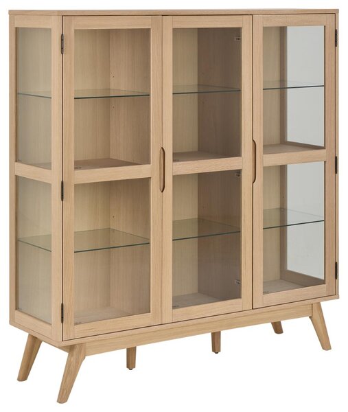 Actona Vitrína Marte 140 cm dub bielený