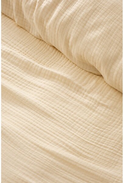 Krémový mušelínový pléd 220x250 cm Muslin – Mijolnir