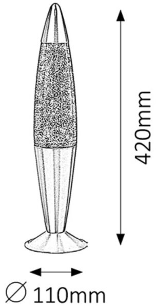 Rabalux 4113 - Lávová lampa GLITTER 1xE14/25W/230V