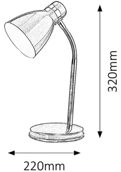 Rabalux 4206 - Stolná lampa PATRIC 1xE14/40W/230V